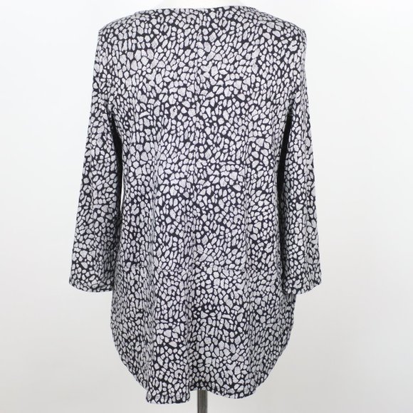 Liz Claiborne Studio Womens Small Keyhole 3/4 Sleeve Blouse Top - Picture 3 of 5